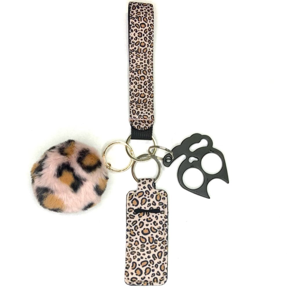 Self-Defense Keychain - Pink Leopard